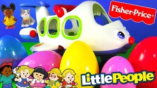 Little People  Airplane  5 Surprise Eggs  Toys for kids  Unboxing by TheSurpriseEggs [upl. by Lemon277]