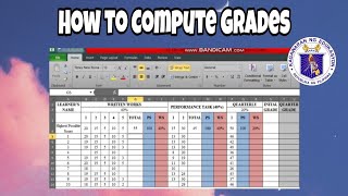 HOW TO COMPUTE GRADES USING MS EXCEL DEPED  CHEN KIM [upl. by Bay]