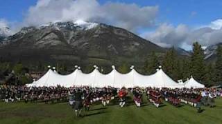 Canmore Highland Games closing ceremony September 5 2010 Part 2 [upl. by Nomyaw]