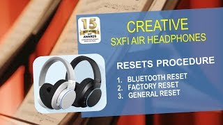 Creative SXFI Air Headphones  How to do Resets [upl. by Vyse586]