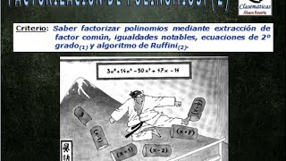 Álgebra  Factorización de Polinomios Método General 1115 [upl. by Sicard]