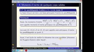 338 Mécanique rationnelle Série 06 Exercice 44 Matrice dinertie dun parallélépipède [upl. by Dlonyar]