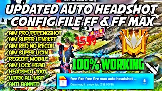 Free Fire Auto Headshot Config File🎯🌠 Macro Aimbot  No Recoil Regedit ‼️ Antiban VIP Script 👽 [upl. by Stichter]