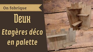 Comment faire des petites étagères décorative facilement avec de la palette [upl. by Furlong]