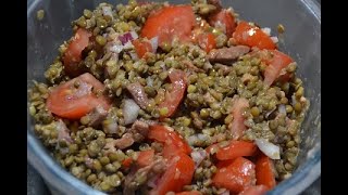 Salade lentilles lardons recette cookeo [upl. by Kaehpos]