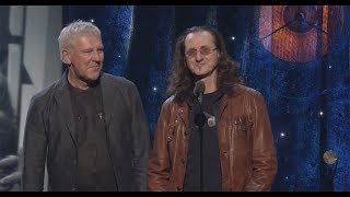 Alex Lifeson amp Geddy Lee of Rush Induct Yes into the Rock amp Roll Hall of Fame  2017 [upl. by Marcela]