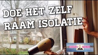 Snel en goedkoop zelf glas isoleren raam isolatiefolie [upl. by Renat]