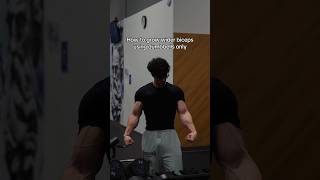 Grow wider biceps using dumbbells only 🦾 [upl. by Bryan]