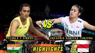 Badminton Pusarla V Sindhu vs Gregoria Mariska Womens Singles [upl. by Samuella]