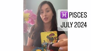 ♓️PISCES July 2024 Tarot Help is on the way  before a period of expansion comes the contraction [upl. by Waddell]