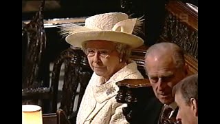 Queen Elizabeth II arrives at Charles amp Camillas marriage blessing 2005 [upl. by Irrot524]