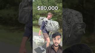 MrBeast￼ Sprinting with 120000 dollars 😲😲 mrbeast shortsfeed mrbeastshorts [upl. by Corry529]