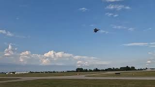 F22 Aileron Roll 2023 EAA Oshkosh Wisconsin [upl. by Carmelia640]