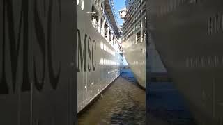 EL Orchestra y el Poesia de MSC Cruceros tuvo un encuentro muy cercano en el Puerto Buenos Aires [upl. by Eentihw]