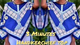 How to make HANDKERCHIEF TOP in 3 minutes  DIY BANDANA TOP [upl. by Cesare161]