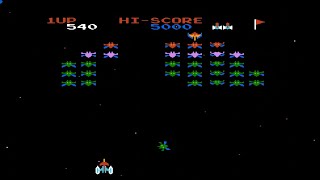 Galaxian NES  Walkthrough  gameplay beating the HiScore [upl. by Kellina]