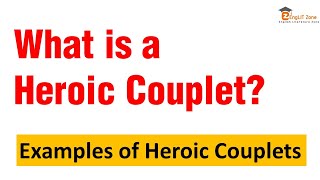 WHAT IS HEROIC COUPLET  HEROIC COUPLET IN ENGLISH LITERATURE  ALEXANDER POPE [upl. by Fauch]