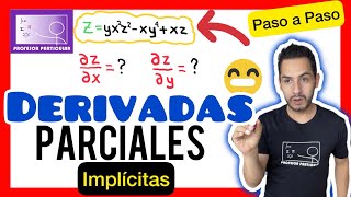 ✅​Derivadas PARCIALES implícitas Paso a Paso 😎​🫵​💯​  Cálculo multivariable [upl. by Kermie]