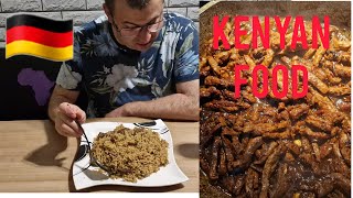 GERMAN HUSBAND TRYING AFRICAN FOODKENYAN FOOD INTERRACIAL COUPLE  BWWM [upl. by Atiuqal]