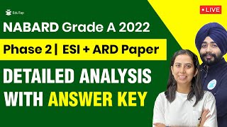 🔴NABARD Grade A 2022 Phase 2 Exam Paper 2 Analysis  ESI amp ARD Objective amp Descriptive Exam Analysis [upl. by Gerrie]