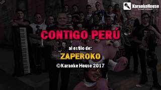 KARAOKE Contigo Peru  Zaperoko [upl. by Bay247]