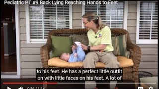 Back Lying Reaching Hands to Feet Pediatric Physical Therapy 9 [upl. by Corney]