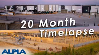 Griffin  ALPLA Production Plant Lanseria  20 Month Construction Timelapse [upl. by Uase]