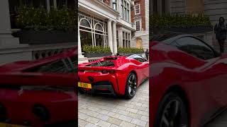 Ferrari sf 90 super cars  luxury cars in London city  shorts cars [upl. by Janiuszck]