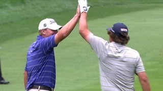 Jason Dufners Unbelievable Eagle from the Fairway  2013 PGA Championship at Oak Hill [upl. by Irelav111]