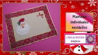 ♥♥ Manteles individuales navideños♥Creaciones mágicas♥♥ [upl. by Darton]