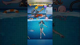 Help the girl survive underwater gameplay trending youtubeshorts [upl. by Tillman728]