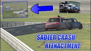 Elliott Sadler Crash Reenactment  PickUp Cup Pocono iRacing [upl. by Arais]