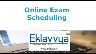 Online Exam Scheduling [upl. by Stannwood]