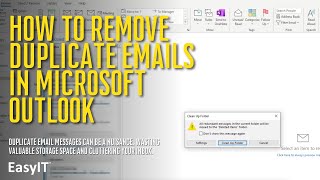 How To Remove Duplicate Emails In Microsoft Outlook [upl. by Demmahom]