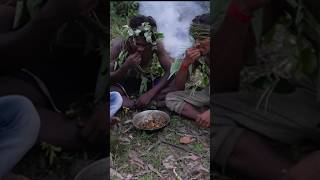 PORK MEAT RECIPE in FOREST  pig meat recipe amp eating tribecooking porkmeat cooking short [upl. by Bettye]