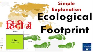 Basics of Ecological Footprint in Hindi हिंदी में  How many planets do we need [upl. by Aseram]