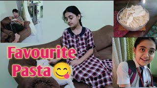 Hasan ka favourite Cheesy amp Easy white sauce pasta must try  Indian Mom vlog ❤️  sisbrovlogs4539 [upl. by Inneg443]