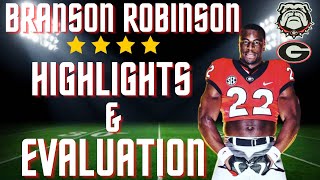 Branson Robinson Georgia Bulldogs 4 ⭐️ RB Commit  Highlights and Evaluation  Devy Dynasty 2021 [upl. by Modern]