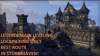 ESO  Legerdemain Leveling  BEST Route for LOCKPICKING [upl. by Eybba632]