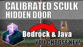 Secret Calibrated Skulk Door Minecraft 120 BEDROCK amp Java [upl. by Nnyre]