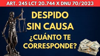 Indemnización por Despido sin Causa ¿Sabes Cuánto Te Corresponde Artículo 245 LCT Explicado [upl. by Annayr]