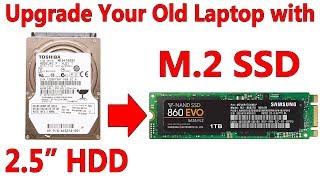 Upgrade your Old Laptops 25quot Hard Drive to a New M2 SATA SSD [upl. by Atterbury]