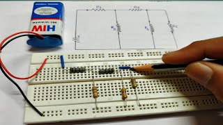 Series parallel circuit on breadboard  Bradbord connection Series Parallel Circuit On Breadboard [upl. by Camp521]