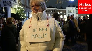 Hundreds In Dutch City Of Utrecht Protest Electoral Win Of Geert Wilders [upl. by Azitram17]