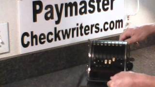 Paymaster CheckWriter Model X 2000 [upl. by Armitage]