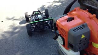 Nitro RC Car vs Husqvarna 130BT Leaf Blower Sound Comparison [upl. by Herta]