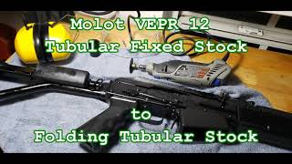 Restoration of a Fixed Stock Back to a Folding Stock on a VEPR 12 shotgun [upl. by Euqirdor567]