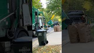 WM Garbage Truck in Action Lid Flip garbagetrucks trashtruck short shorts shortsfeed wm [upl. by Valdes6]