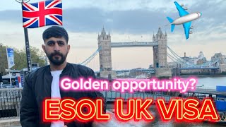 UK VISA in £200   ESOL english language courses UK for short term visa 2024 [upl. by Yssej]