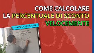 Come calcolare la percentuale di Sconto Velocemente  Maria Grazia Pastore [upl. by Aihsekat371]